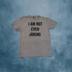 Gildan Gray Short Sleeve Tee with Bold Graphic